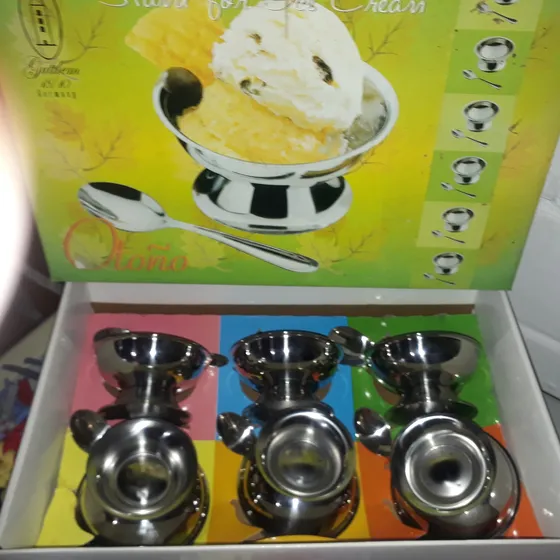 Copas Para Helados Set De 6 Copas Con.su Cucharilla