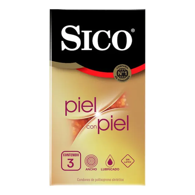 Condones Sico Sin Látex Piel Con Piel 3 Piezas