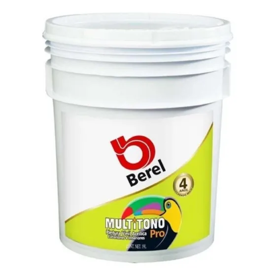 Pintura Berel Multitono Pro Blanco Mate Cubeta 19 LT