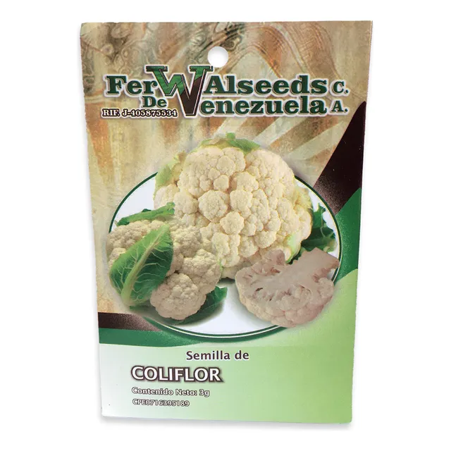 Semillas Coliflor 3g. Pack 3 Unidades.