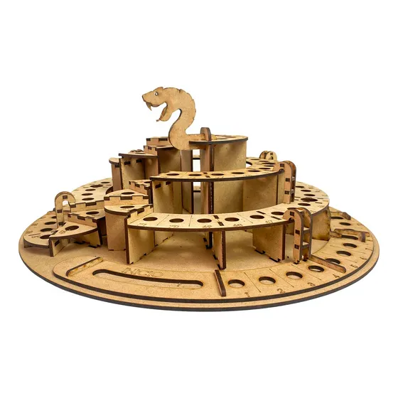 Juego De Mesa Serpientes Y Escaleras Mdf 3d, Armable