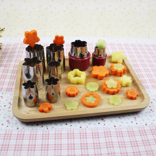 Set De 8 Piezas De Acero Inoxidable Con Forma De Flor Y Verd Set De 8 Piezas De Acero Inoxidable Con Forma De Flor Y Verd