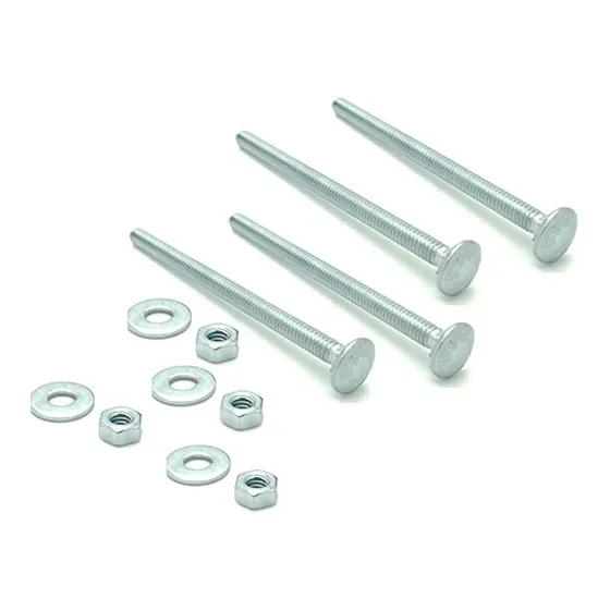Tornillo Carruaje 5/16  X 4.1/2  Kit Con Tuerca Y Arandelas
