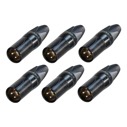 Conector Xlr Macho Neutrik Nc3mxx Negro O Plateado 6 Pack