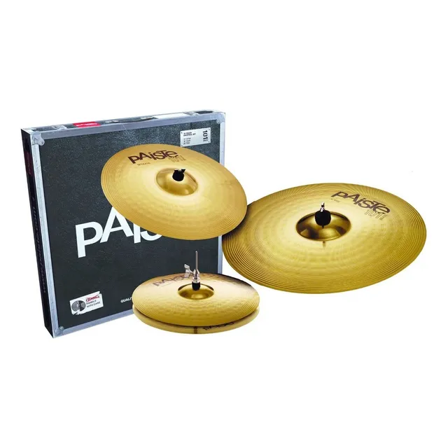 Paiste Universal Hi Hat + Crash+ Ride Platillos Set - Oddity Color Dorado