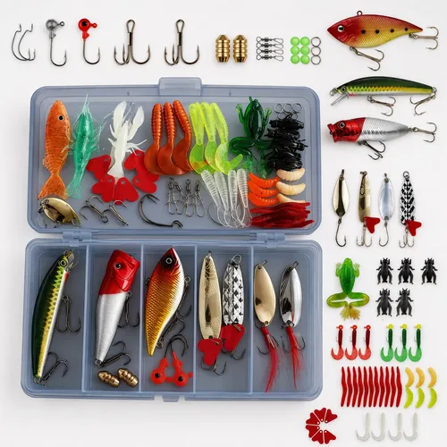 141pcs Fishing Accessories Kit Fishing Lures Baits Crankbait