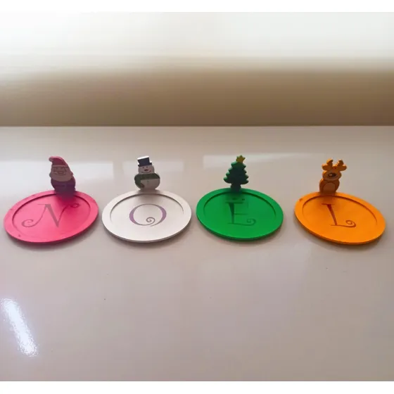 Portabotellas O Portavasos Navideños Noel Posavasos