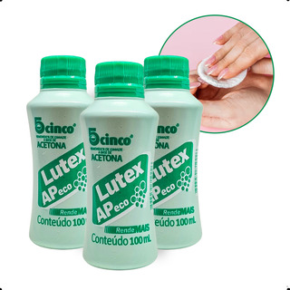 Kit Com 3 Removedor De Esmalte Lutex 100ml Profissional Kit Com 3 Removedor De Esmalte Lutex 100ml Profissional