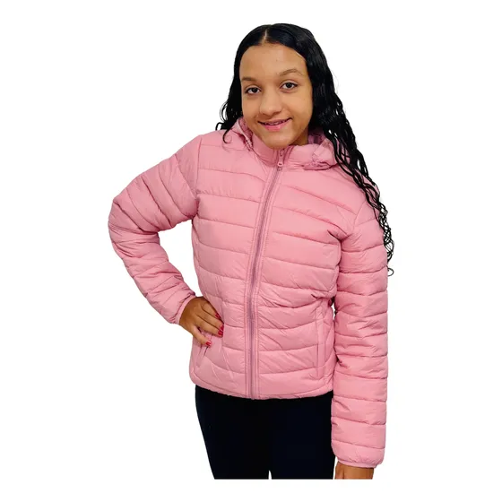 Jaqueta Infantil Feminina Blusa Peluciada Casaco Bobojaco