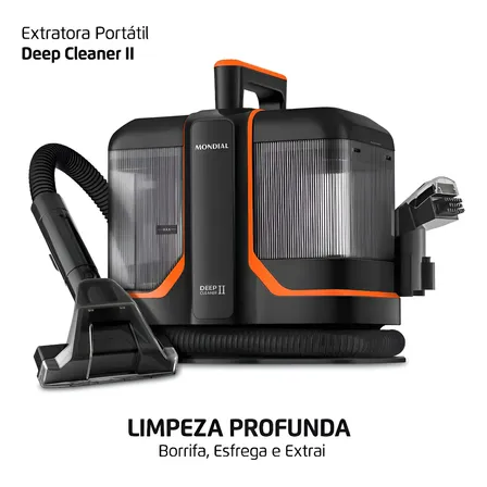 Extratora E Higienizadora Portátil Deep Cleaner Ii Mondial 1800w - Exp-02-o Preto 220v