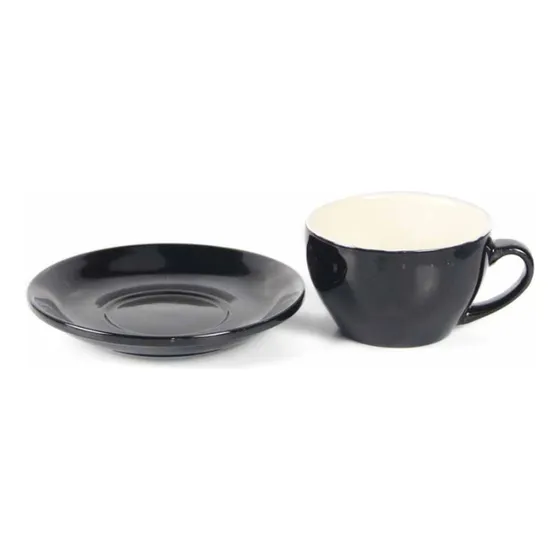 Taza Y Plato De Colores Pocillo Espresso 80 Ml Linea Oslo Mb