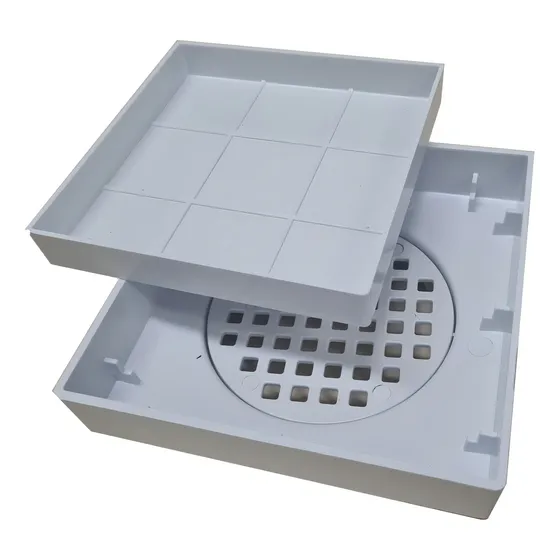 Ralo 10x10 Oculto Seca Piso/porcelanato Inteligente Branco