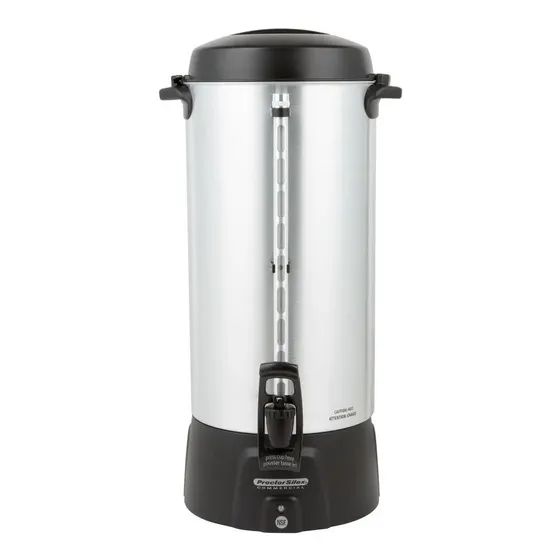 Cafetera industrial eléctrica Proctor Silex Comercial 45100R color Plateado incluye 100 Tazas | Cuotas sin interés