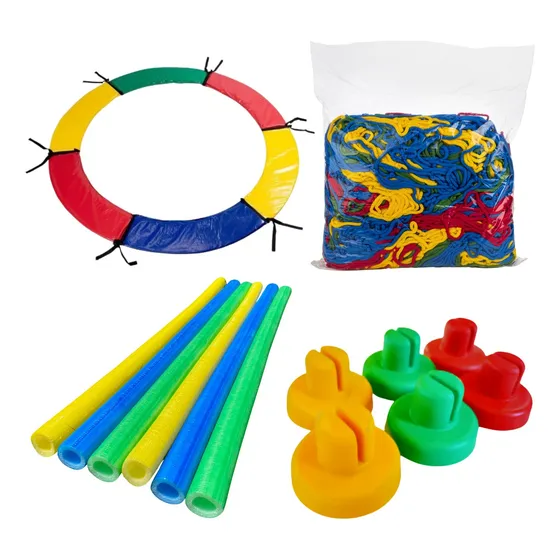Kit Acessórios Para Cama Elástica 2,00m Pula Pula 14 Peças