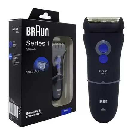 Afeitadora Eléctrica BRAUN Series 1, 130S1  Rasuradora Eléctrica Para Barba azul oscuro