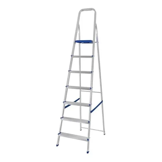 Escalera Aluminio 7 Escalones Mor Plegable