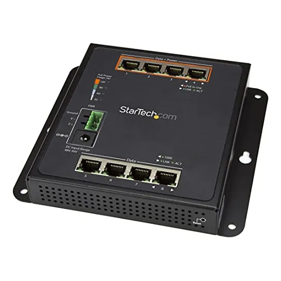 Startech.com Conmutador Poe Gigabit Industrial De 8 Puertos