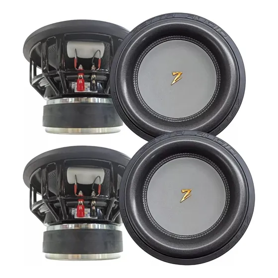 Kit 2 Und Subwoofer V-10 Zetta Audio 10 Pol 900rms 4ohms 