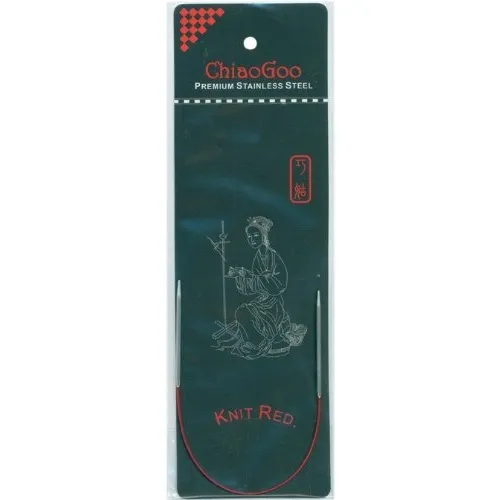 Chiaogoo Aguja Tejer Circular Linea Roja 9 Talla 5
