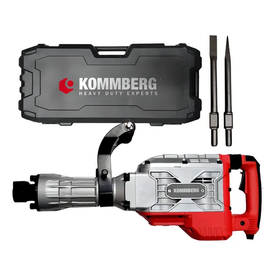 Martillo Demoledor Kommberg 2000w 60j Hex 30mm + Accesorios