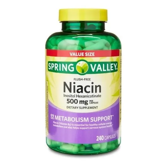 Complejo Niacin 500mg 240 Cps Niancina Vitamina B3 Spring Va