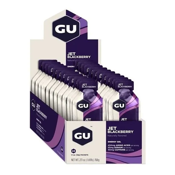 Caja X 24 Suplemento En Gel Gu Energy Gel Los Sabores Sabor Jet Blackberry