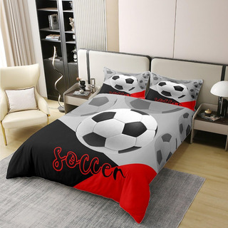 Funda De Edredón De Fútbol 100% Algodón, Juego De Cama De Fú Funda De Edredón De Fútbol 100% Algodón, Juego De Cama De Fú