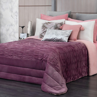Cobertor Matrimonial Jumbo Edredón Invernal Luxus Afelpado Color Morgana (morado) Cobertor Matrimonial Jumbo Edredón Invernal Luxus Afelpado Color Morgana (morado)