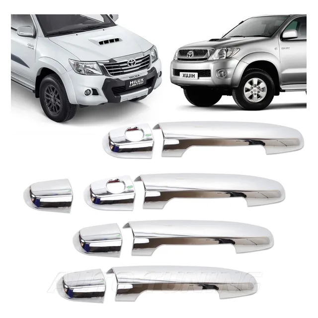 Kit De 4 Cubre Manijas Cromadas Toyota Hilux Sw4 Corolla