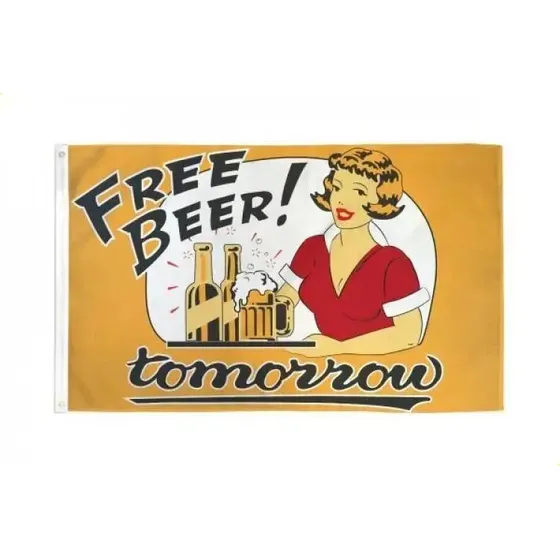 Beer Tomorrow Flag Grátis 3x5 Pés Poli 100d 3x5 Pés De Camada Única