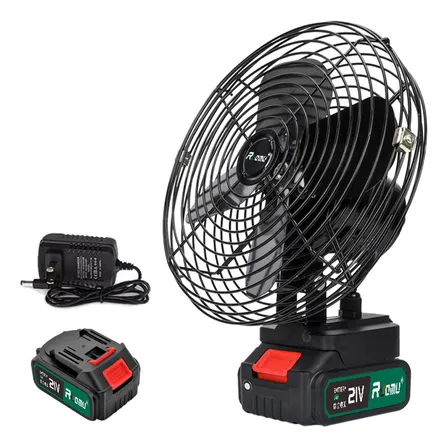 Ventilador Portatil Bateria 8'' Inclui 21v Bateria Portátei Preto