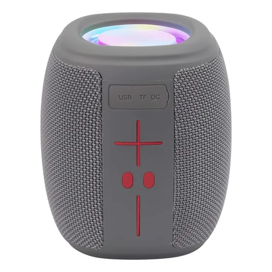 Misik - Bocina Bluetooth Portatil - Luz Led - Usb, Sd Y Fm Color Gris