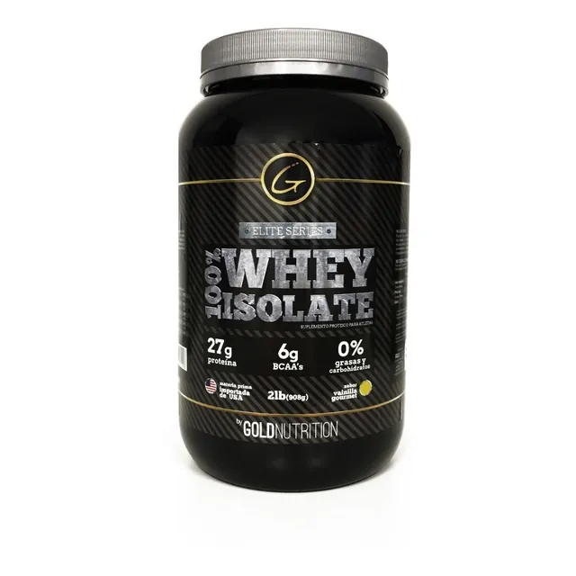 Proteína Aislada - 100% Whey Isolate 2lb - Gold Nutrition Sabor Vainilla gourmet