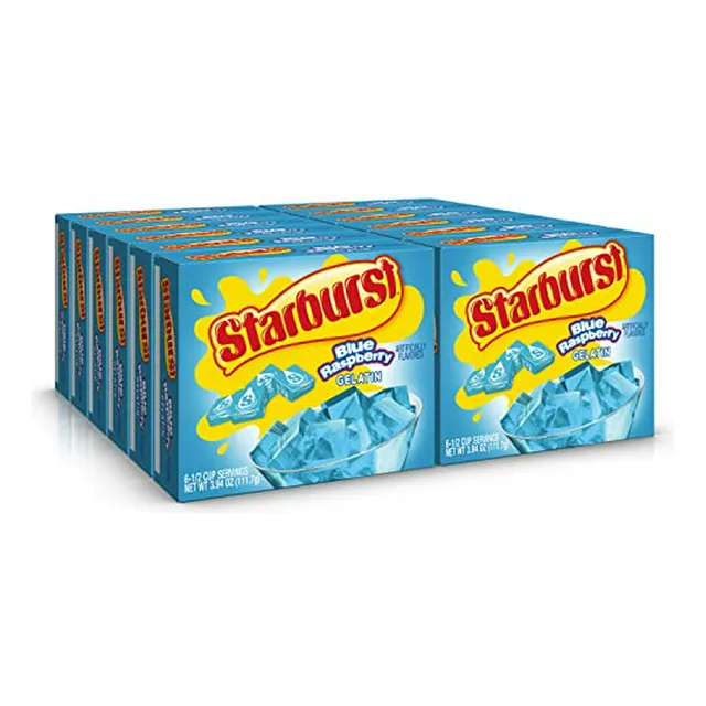 Gelatina Starburst De Frambuesa Azul, 3 91 Oz (paquete De 12