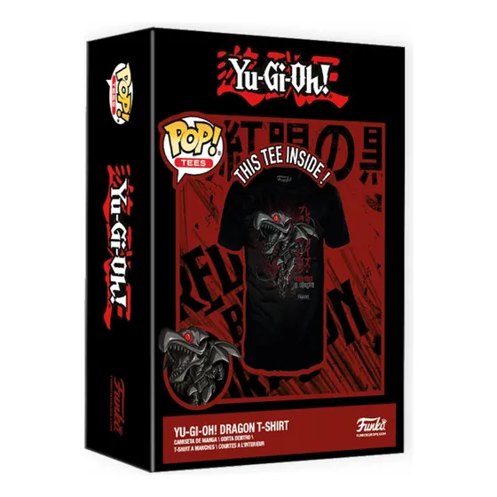 Funko:yu Gi Oh-boxed Tee Dragon Negro Ojos Rojos Playera S