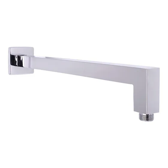 Tubo Brazo Ducha Cuadrado 38 Cm Acero Inox Con Roseta Ma