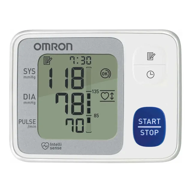 Tensiómetro De Muñeca Omron Hem6132 Control+ Color Blanco