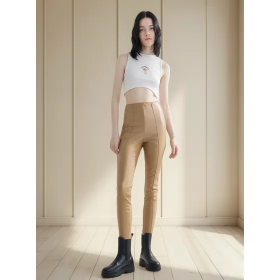 Pantalon Para Mujer  Marca Seven En Color Camel #28071630