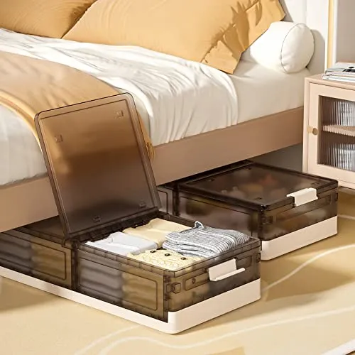 Contenedores De Almacenamiento De Cama, Estackable 1j3fs