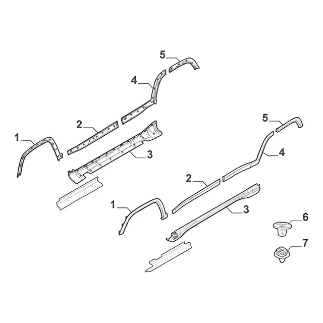 Moldura Guardabarros Delantero Derecho Fiat 7092472