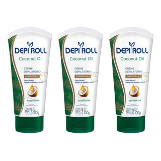 Depilatorio Depiroll Creme Corporal 100g Oleo De Coco - 3un Depilatorio Depiroll Creme Corporal 100g Oleo De Coco - 3un