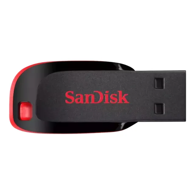 Sandisk Cruzer Blade 32 Gb  +50 Horas De Musica Enganchados Negro Negro