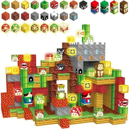 Blocos Magnéticos Para Montar Castelo Stem 200