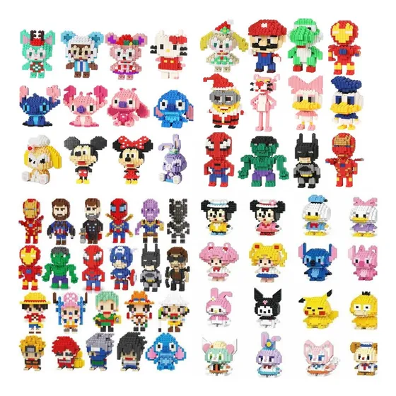 10 Figuras Magic Blocks Mediano 20 Cm Diferentes Personajes