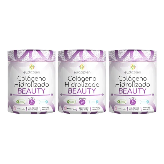 Eudaplen Kit X3 Colágeno Hidrolizado Beauty Suplemento 250g