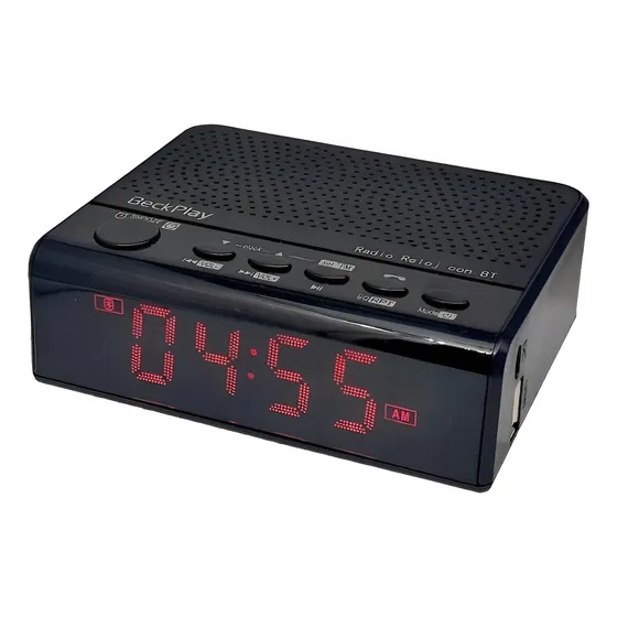 Radio Reloj Despertador Fm Bluetooth Recargable Bp-rr112