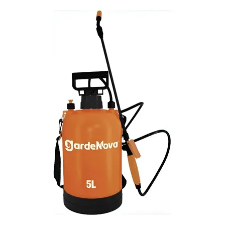 Pulverizador Manual Gardenova 5l Compressão Prévia Jardim Laranja