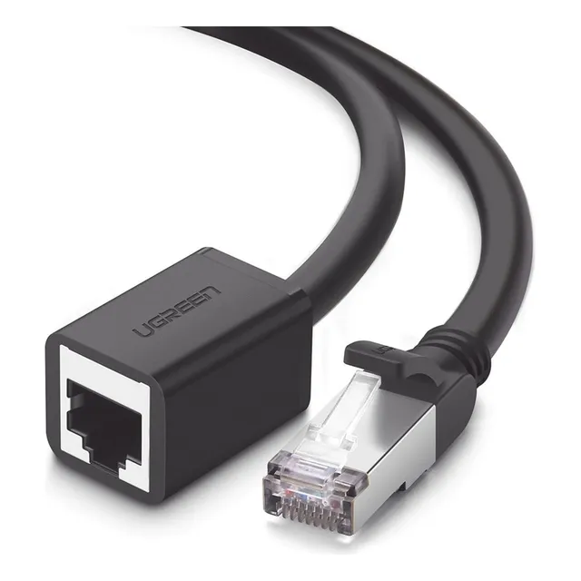 Cable De Extensión Ugreen Cat6 Rj45 F/utp Macho A Hembra 2mts 1000mbps
