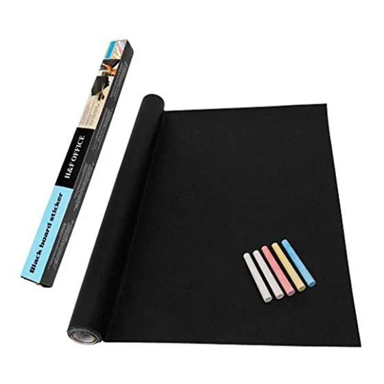 Pizarra Autoadhesiva Negra Vinilo 200x60 Cm Para Tiza