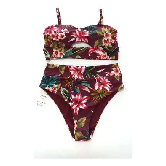 Traje De Baño Panty Alta Estampado Talla L